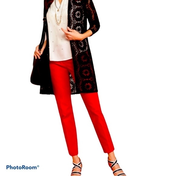 Cleo Everybody  poppy Red ankle pants Sz 14 - Picture 1 of 14